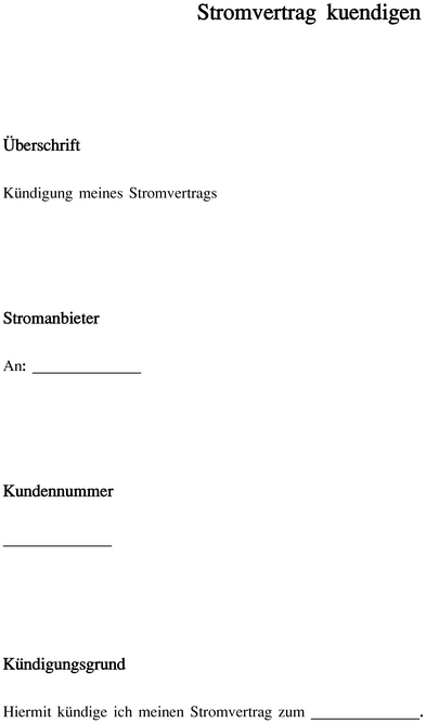 kuendigung-eines-stromvertrags-vorlage