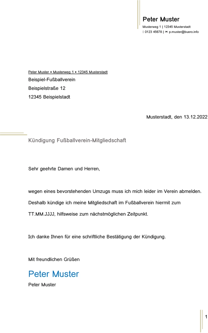 kuendigung-fussballverein-mitgliedschaft-vorlage