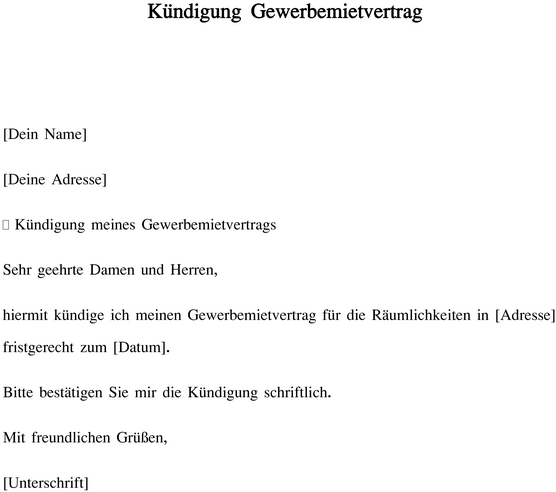 kuendigung-gewerbemietvertrag-vorlage