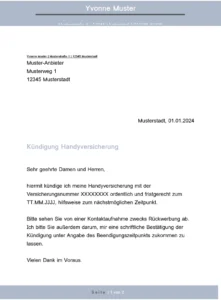kuendigung-handyschutzversicherung-vorlage