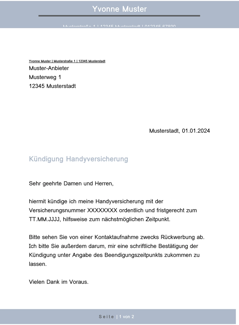 kuendigung-handyschutzversicherung-vorlage