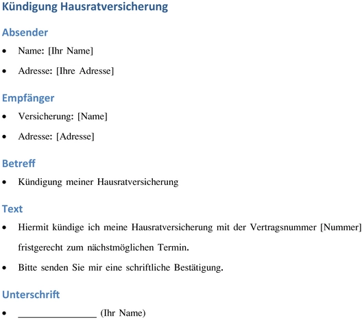 kuendigung-hausratversicherung-vorlage-unterlagen
