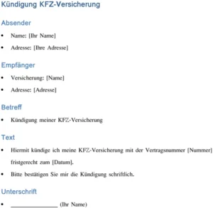 kuendigung-kfz-versicherung-vorlage