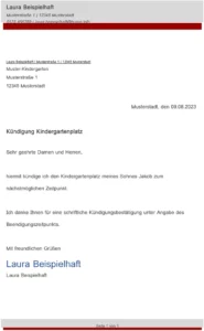 kuendigung-kindergartenplatz-vorlage