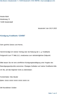 kuendigung-kreditkarte-vorlage
