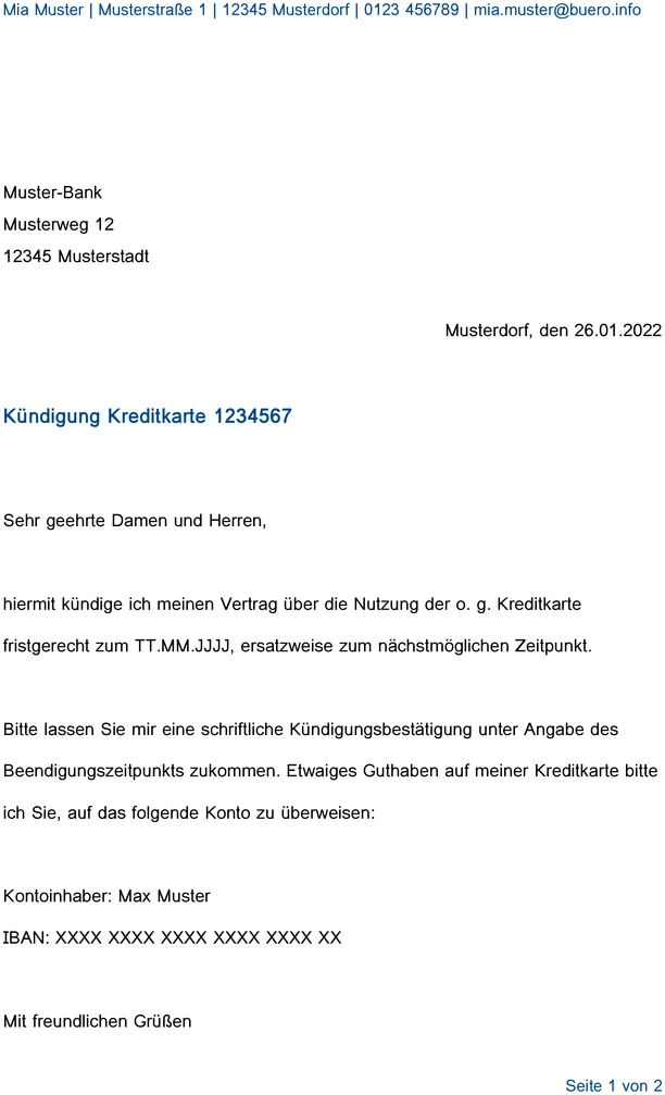 kuendigung-kreditkarte-vorlage