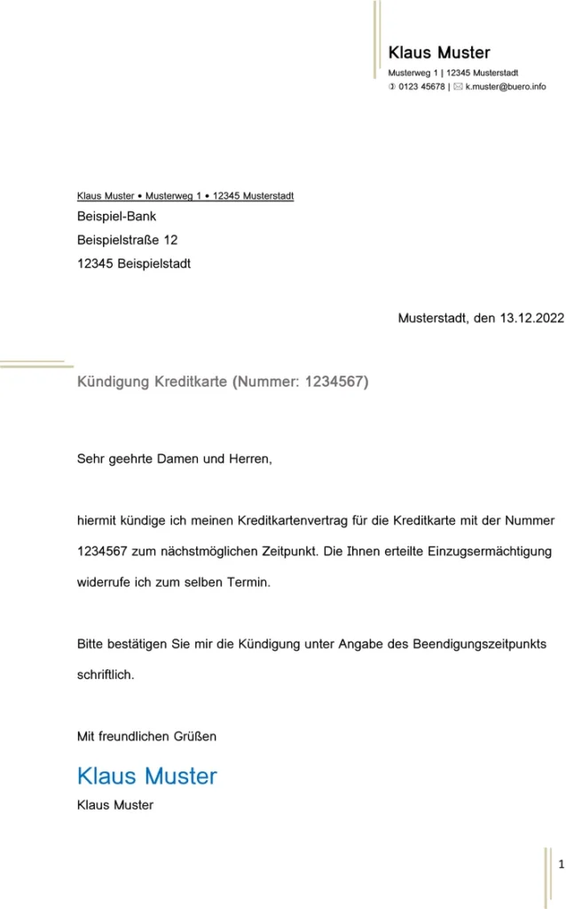 kuendigung-kreditkarte-vorlage-verwenden