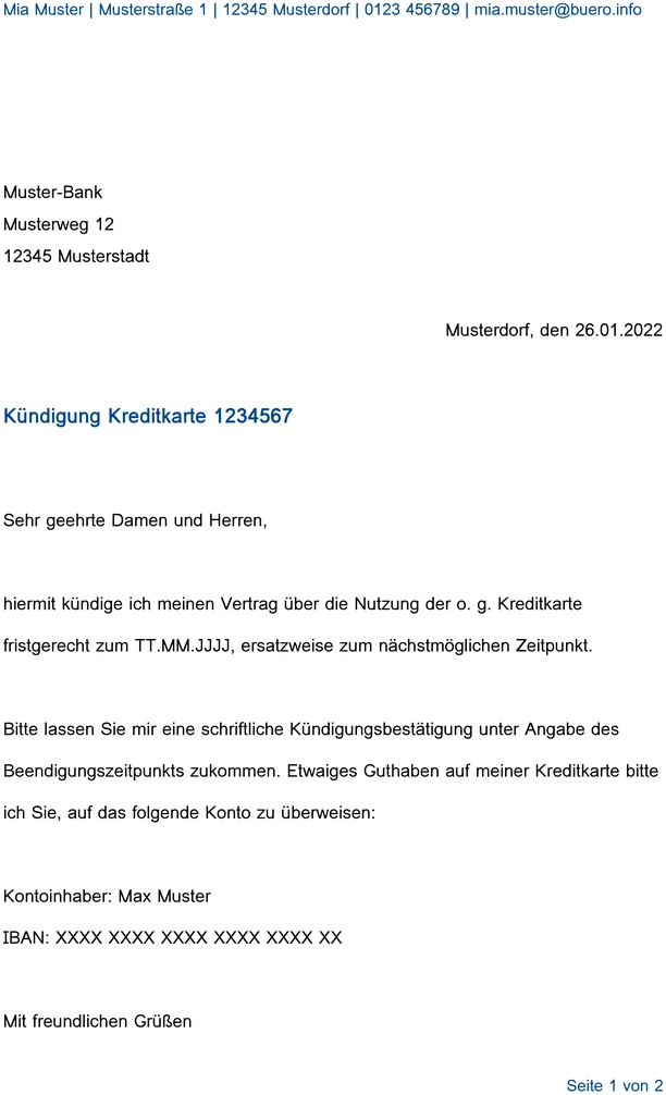 kuendigung-kreditkarte-vorlage
