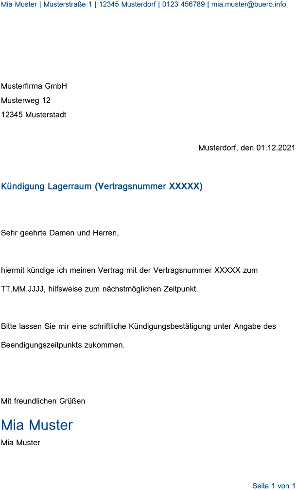kuendigung-lagerraum-vorlage