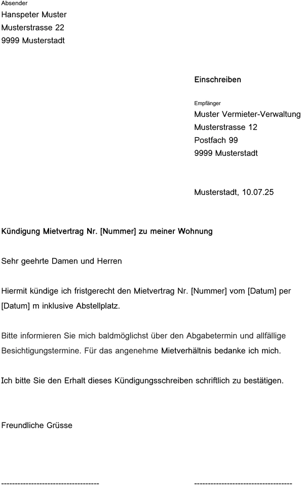 kuendigung-mietvertrag-fristgerecht