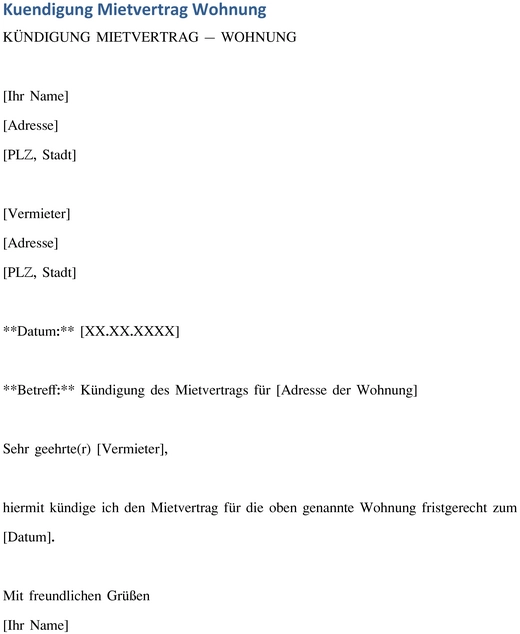 kuendigung-mietvertrag-wohnung-vorlage
