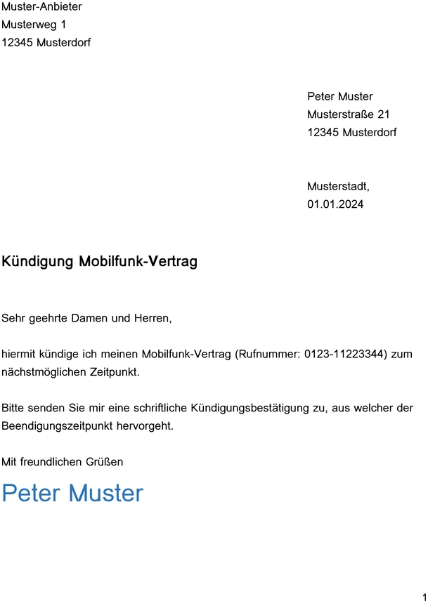 kuendigung-mobilfunk-vertrag-vorlage