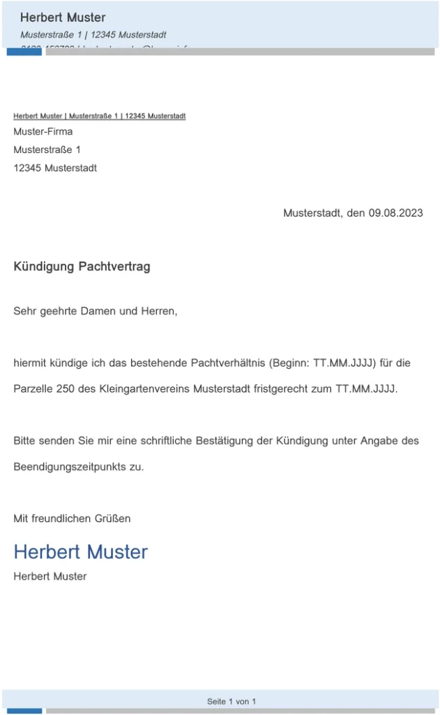 kuendigung-pachtvertrag-vorlage