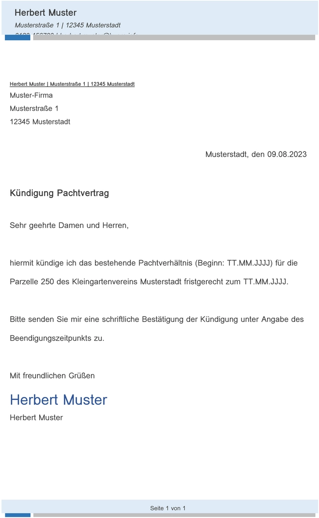 kuendigung-pachtvertrag-vorlage