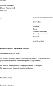 kuendigung-parking-vertrag-vorlage