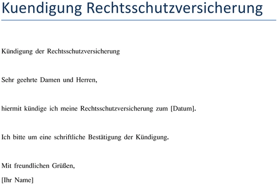 kuendigung-rechtsschutzversicherung-vorlage
