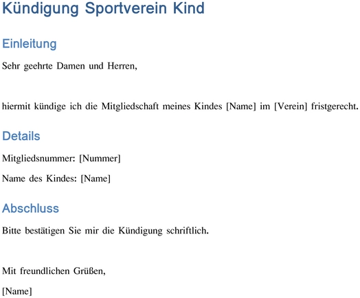 kuendigung-sportverein-kind