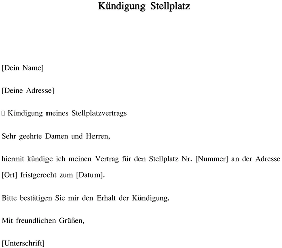 kuendigung-stellplatzvertrag-muster