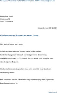 kuendigung-stromvertrag-wegen-umzug