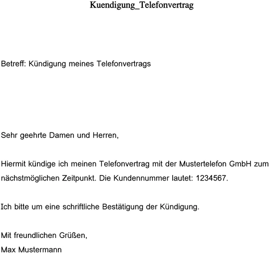 kuendigung-telefonvertrag-ordentlich-erstellen