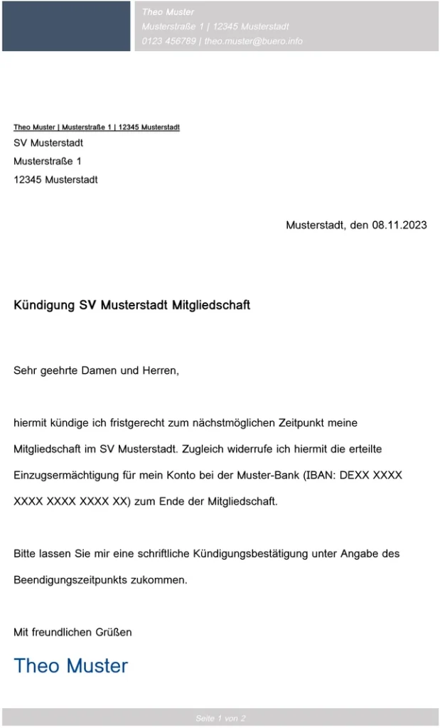 kuendigung-vorlage-mitgliedschaft-sportverein