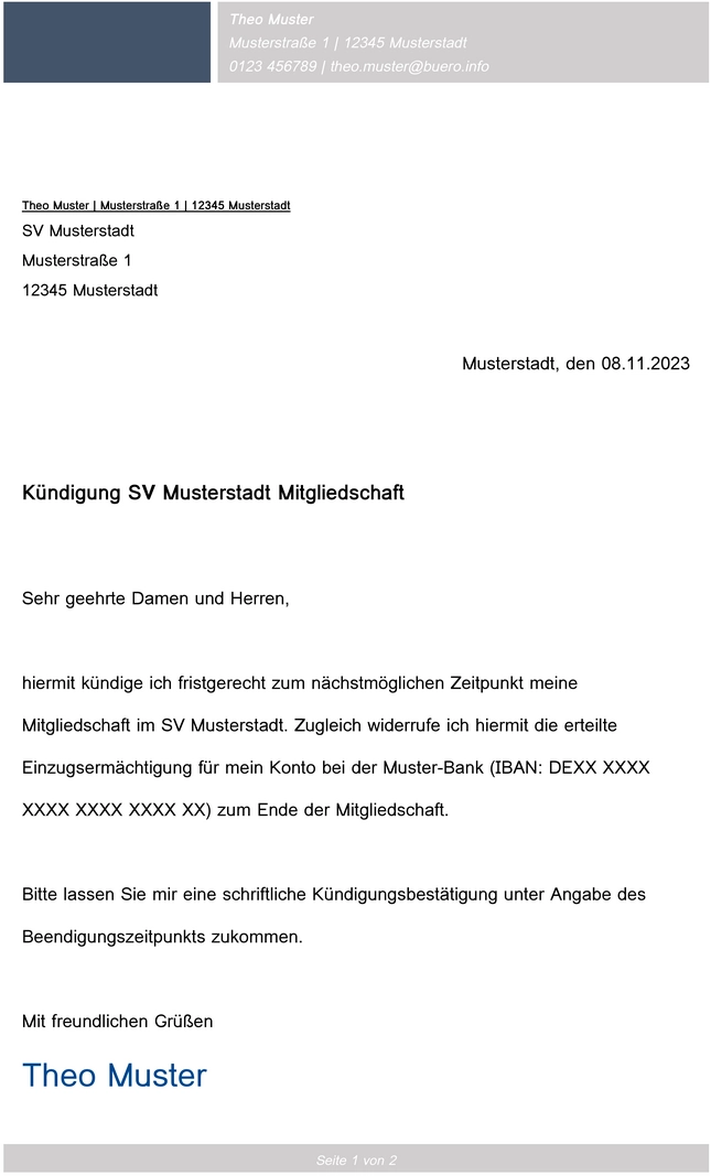 kuendigung-vorlage-mitgliedschaft-sportverein