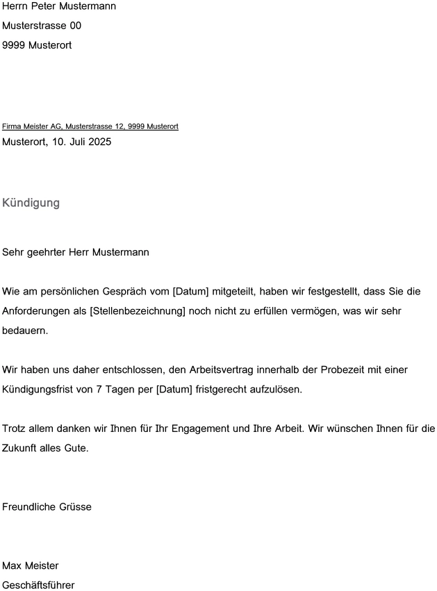 kuendigung-während-der-probezeit-durch-arbeitgeber