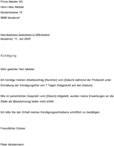 kuendigung-waehrend-der-probezeit-vorlage