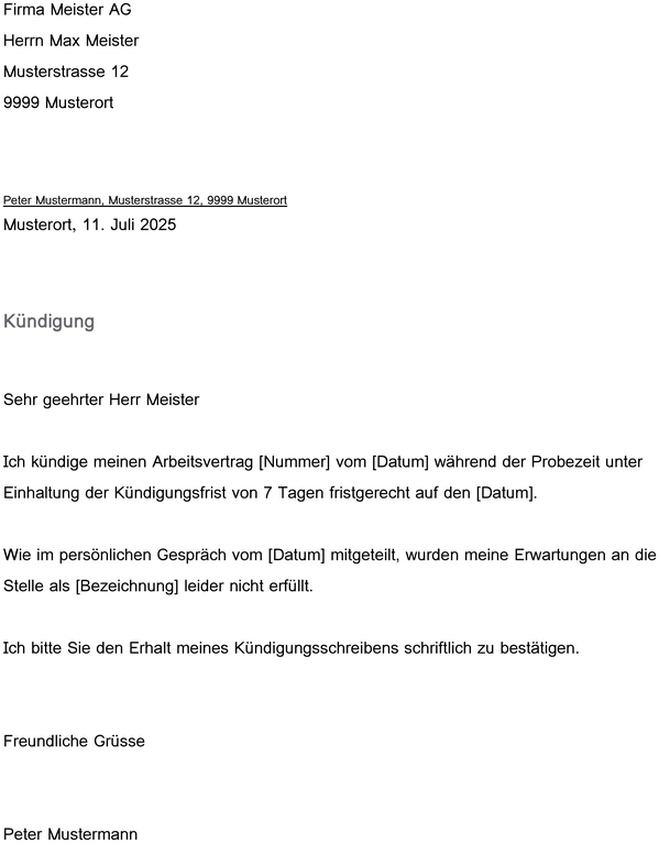 kuendigung-waehrend-der-probezeit-vorlage