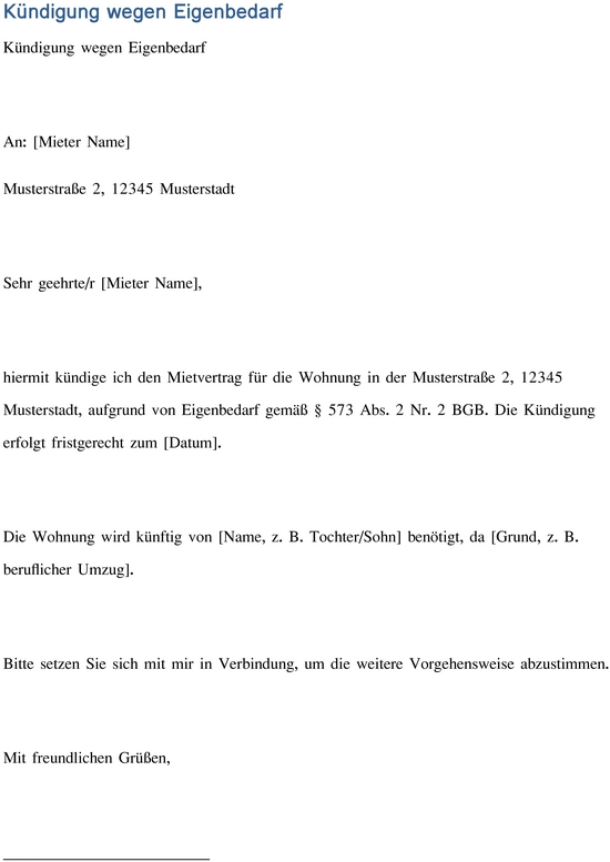 kuendigung-wegen-eigenbedarf-der-mietvertrag