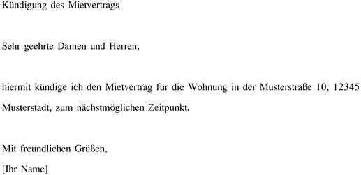 kuendigung-wohnung-mietvertrag
