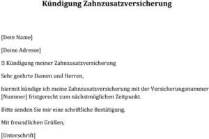 kuendigung-zahnzusatzversicherung-vorlage