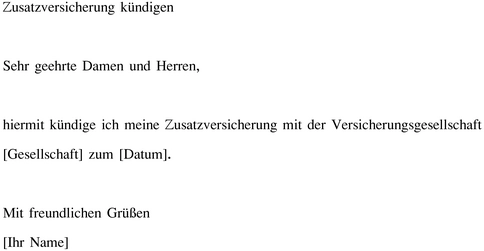 kuendigung-zusatzversicherung-vorlage