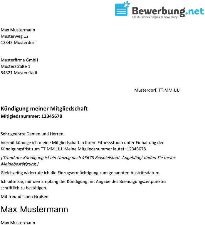 kuendigungsschreiben-fitnessstudio-vorlage