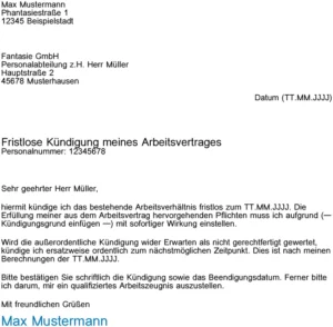kuendigungsschreiben-fristlose-kuendigung-arbeitsvertrag