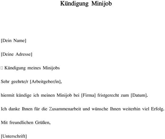 kuendigungsschreiben-minijob-vorlage