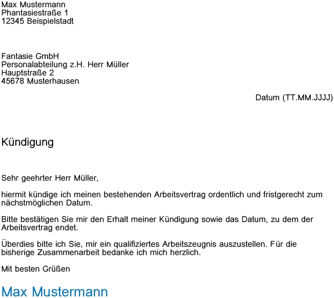 kuendigungsvorlage-fuer-arbeitsverhaeltnisse