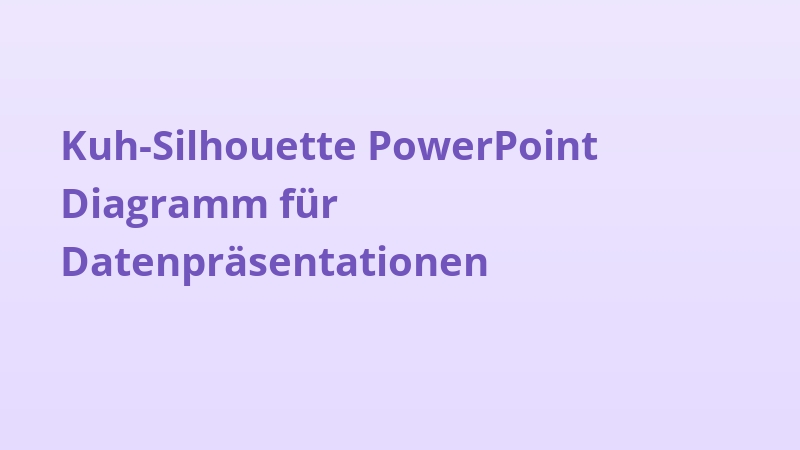 Kuh-Silhouette PowerPoint Diagramm für Datenpräsentationen