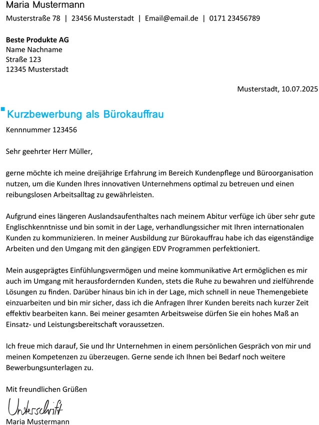 kurzbewerbung-als-buerokauffrau