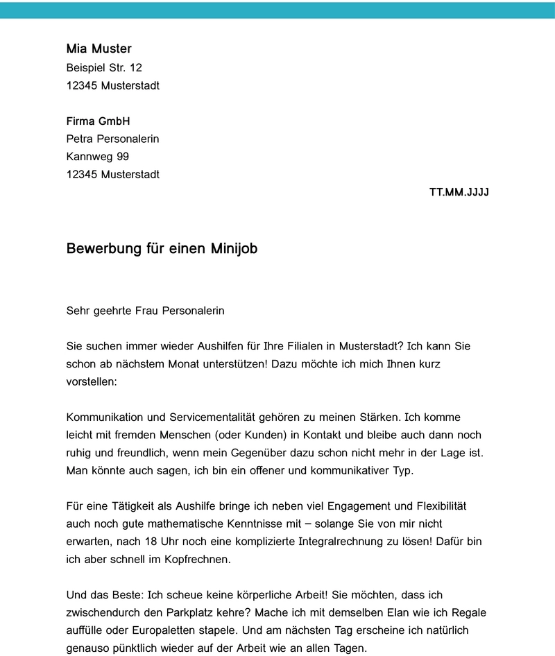 kurzbewerbung-vorlage-mit-anschreiben