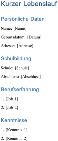 kurzer-lebenslauf-vorlage-fuer-bewerbungen-und-netzwerk-aktivitaeten