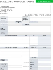landscaping-work-order-vorlage