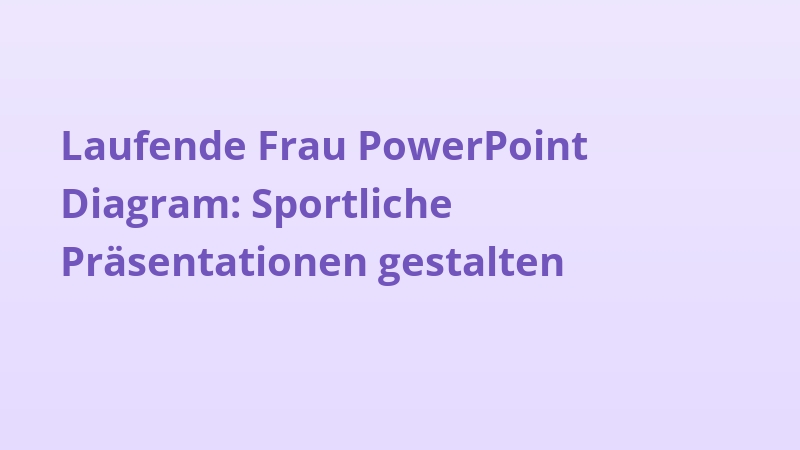 Laufende Frau PowerPoint Diagram: Sportliche Präsentationen gestalten