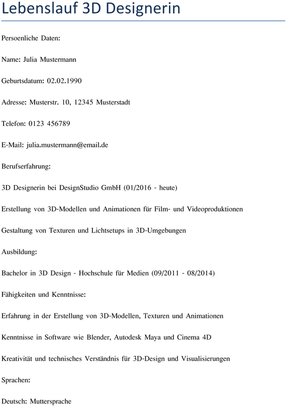 lebenslauf-3d-designerin-vorlage