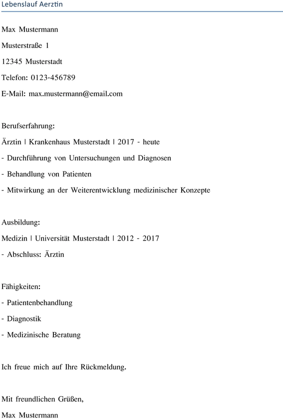 lebenslauf-aerztin-muster-vorlage-optimiert