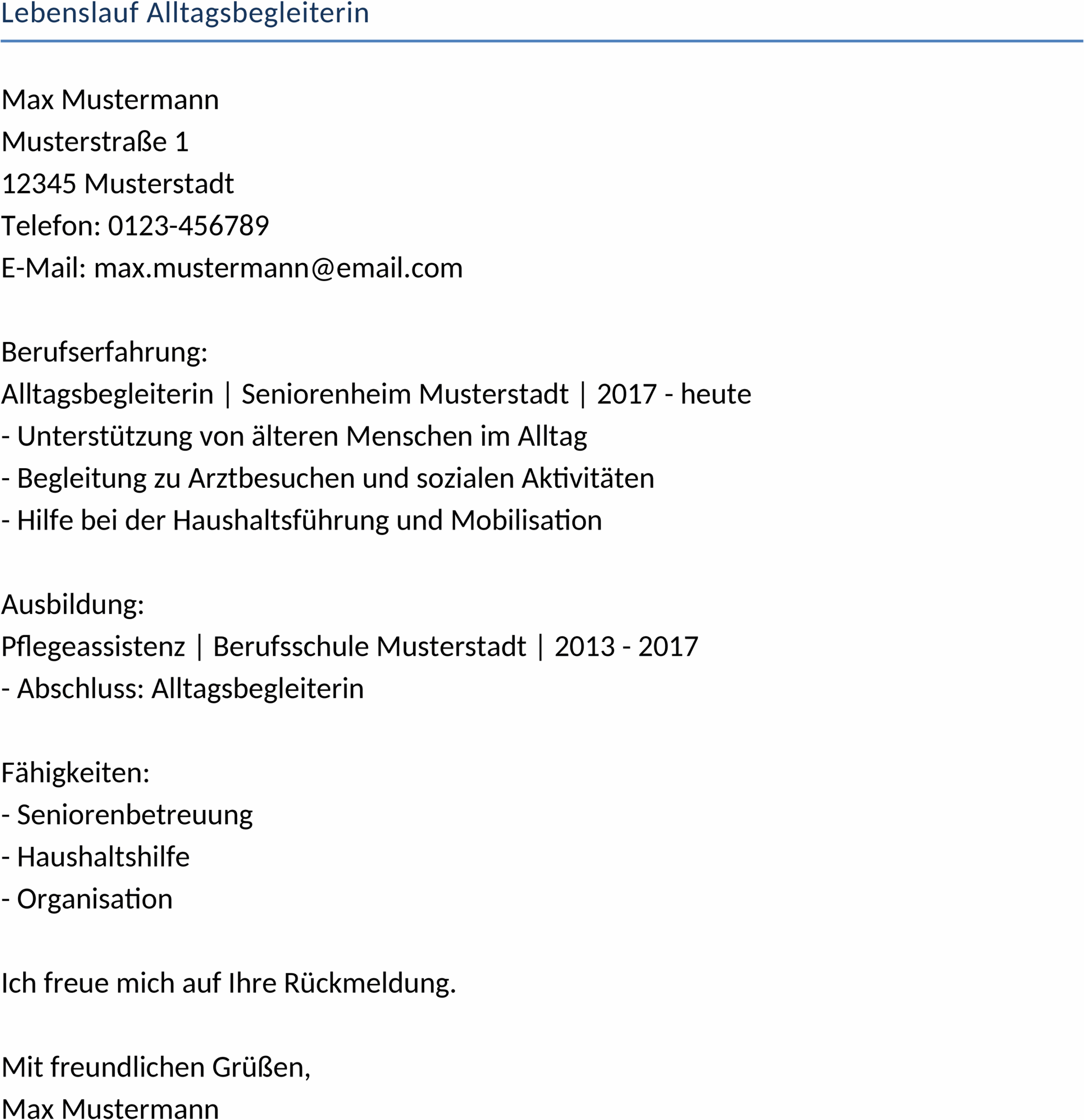 Lebenslauf-Word-Template-Alltagsbegleiterin