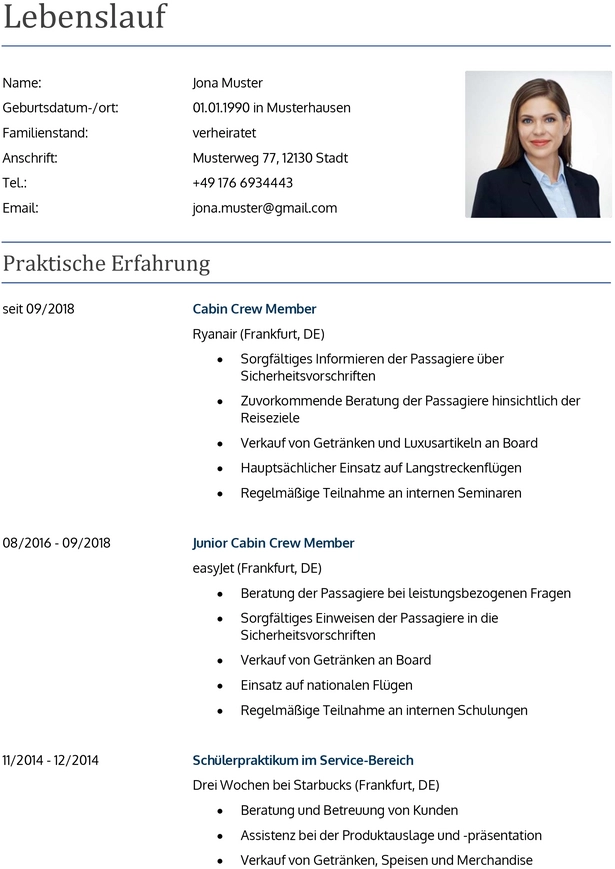 lebenslauf-als-flugbegleiter-gestalten