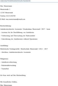 lebenslauf-anesthesietechnische-assistentin