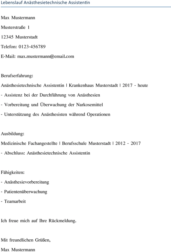 lebenslauf-anesthesietechnische-assistentin