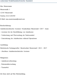 lebenslauf-anesthesietechnischer-assistent